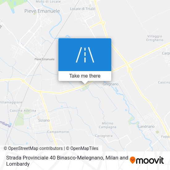 Strada Provinciale 40 Binasco-Melegnano map
