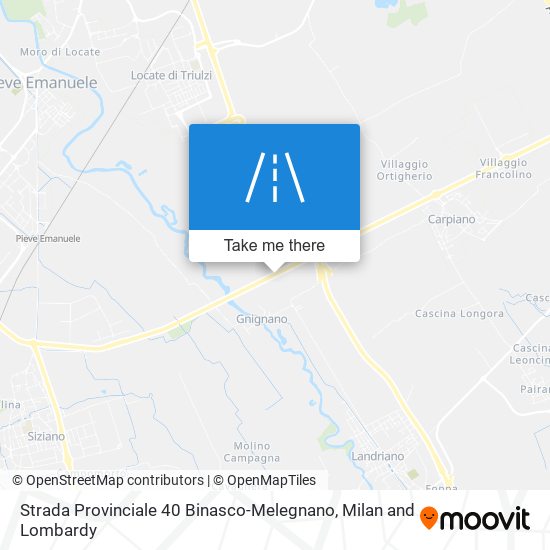 Strada Provinciale 40 Binasco-Melegnano map