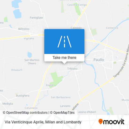 Via Venticinque Aprile map
