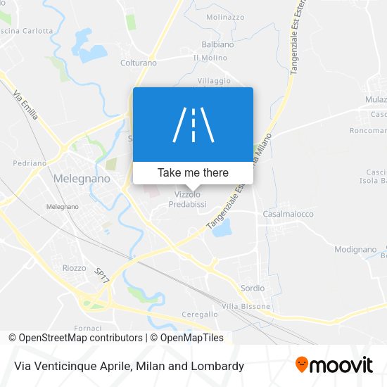 Via Venticinque Aprile map