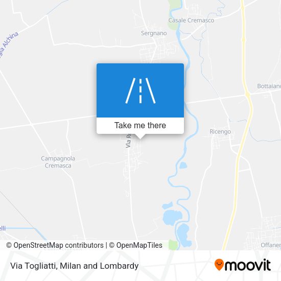 Via Togliatti map