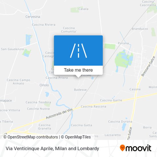 Via Venticinque Aprile map