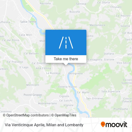 Via Venticinque Aprile map