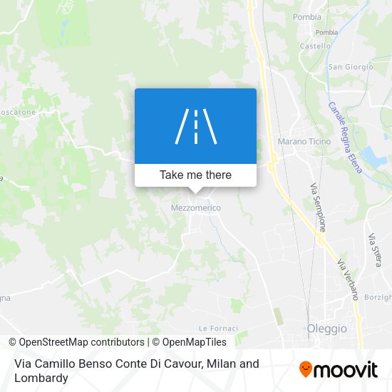 Via Camillo Benso Conte Di Cavour map