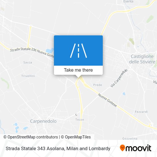 Strada Statale 343 Asolana map
