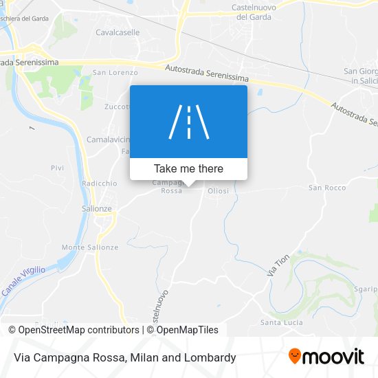 Via Campagna Rossa map