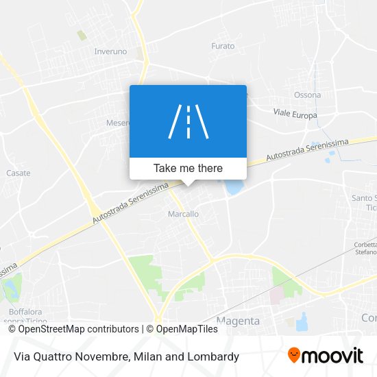 Via Quattro Novembre map