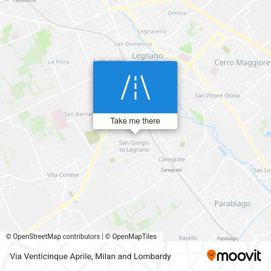 Via Venticinque Aprile map
