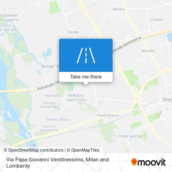 Via Papa Giovanni Ventitreesimo map
