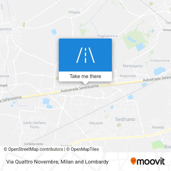 Via Quattro Novembre map