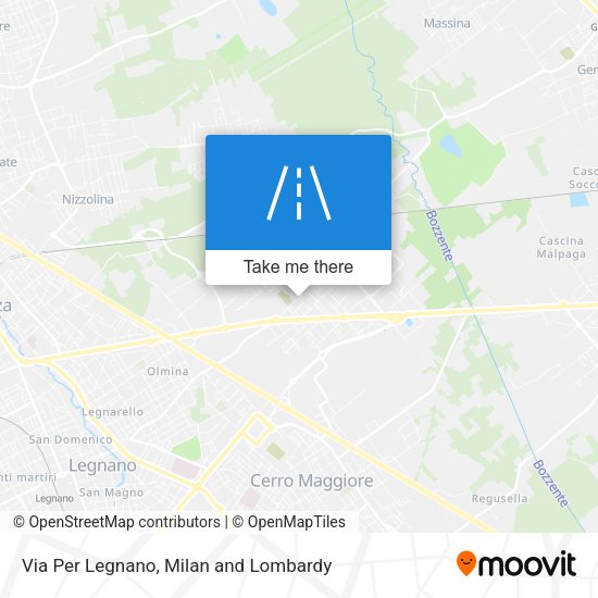 Via Per Legnano map
