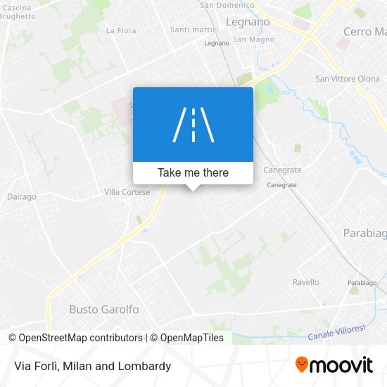Via Forlì map