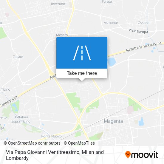 Via Papa Giovanni Ventitreesimo map
