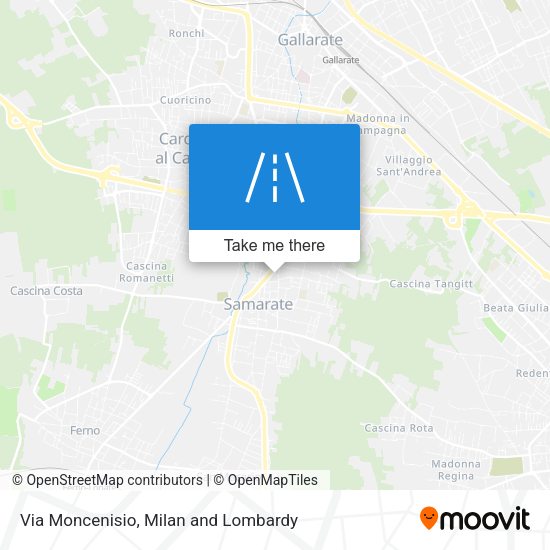 Via Moncenisio map
