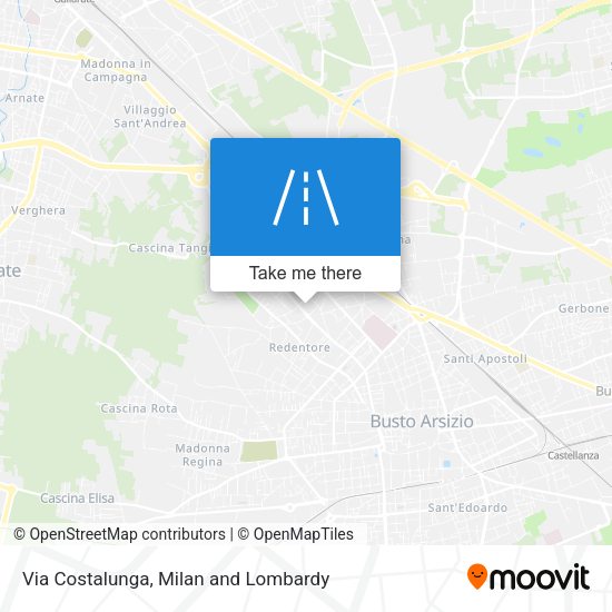 Via Costalunga map