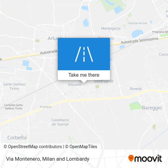 Via Montenero map