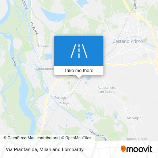 Via Piantanida map