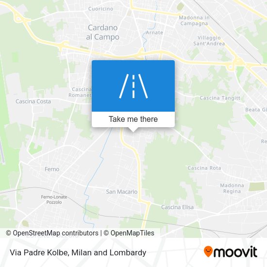 Via Padre Kolbe map