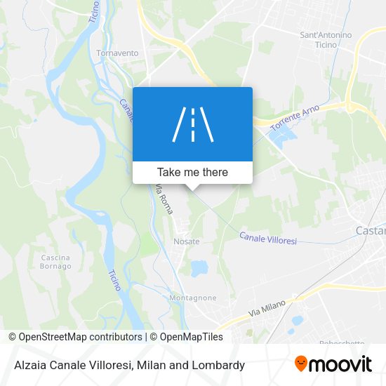 Alzaia Canale Villoresi map