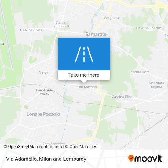 Via Adamello map