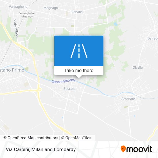 Via Carpini map