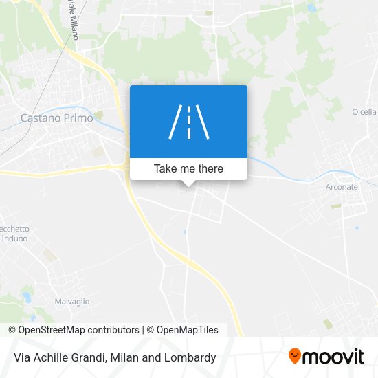 Via Achille Grandi map