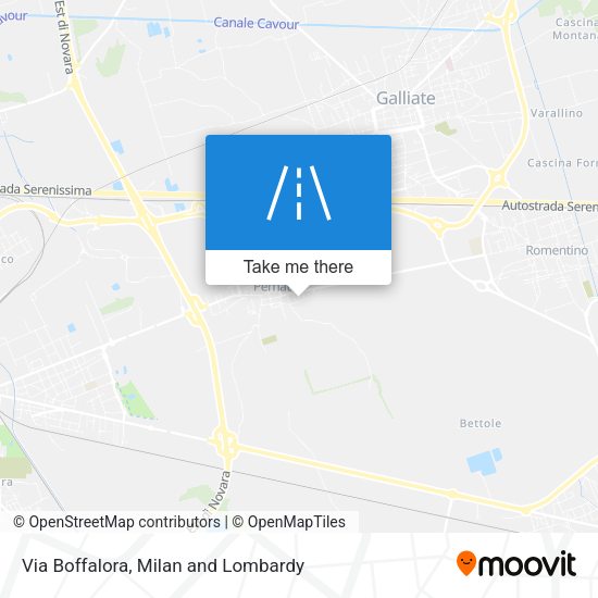 Via Boffalora map