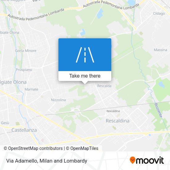 Via Adamello map