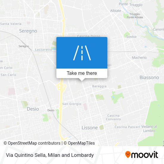 Via Quintino Sella map
