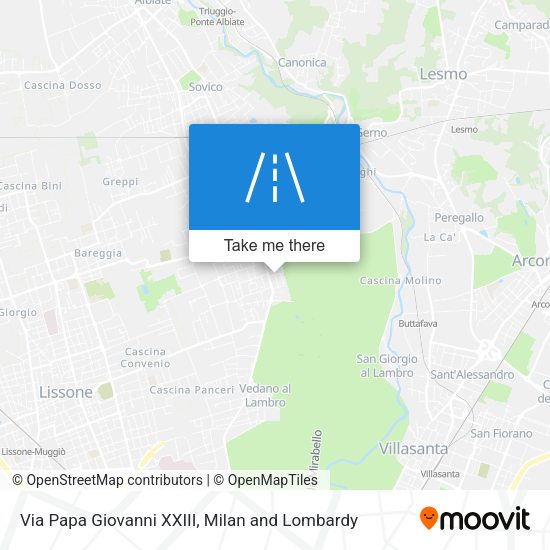 Via Papa Giovanni XXIII map