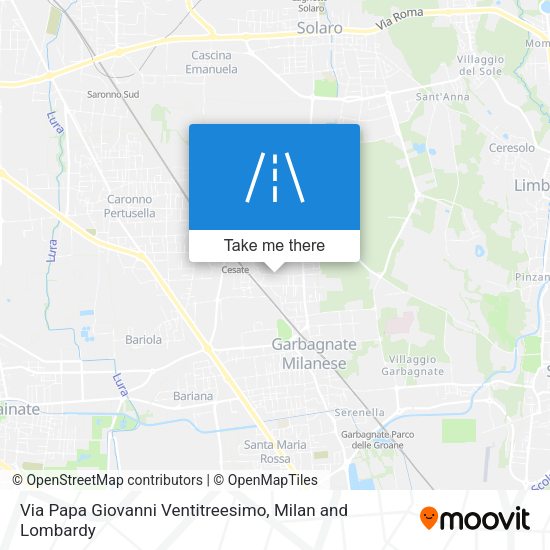 Via Papa Giovanni Ventitreesimo map