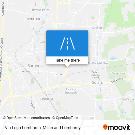 Via Lega Lombarda map