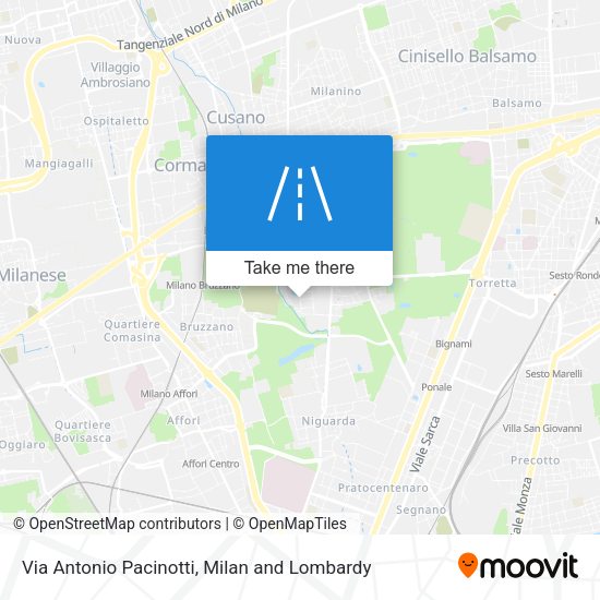 Via Antonio Pacinotti map
