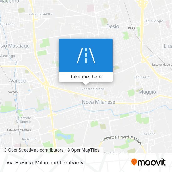 Via Brescia map