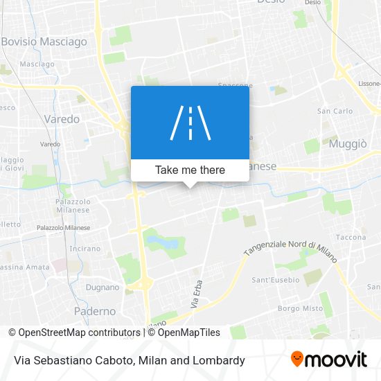 Via Sebastiano Caboto map