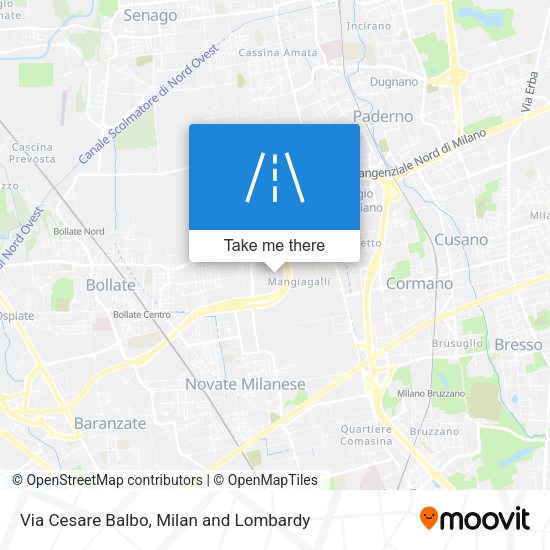 Via Cesare Balbo map