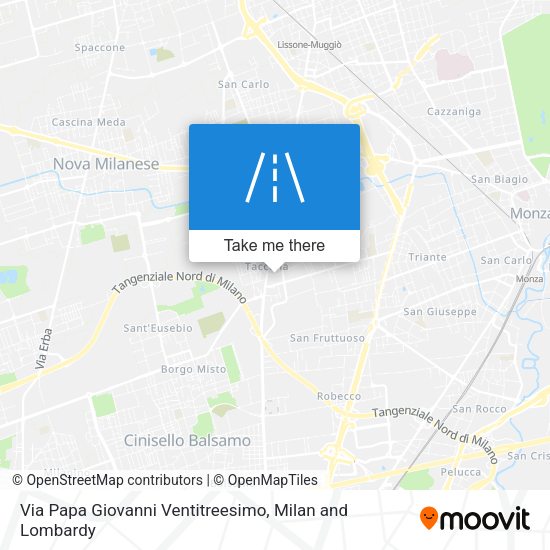 Via Papa Giovanni Ventitreesimo map
