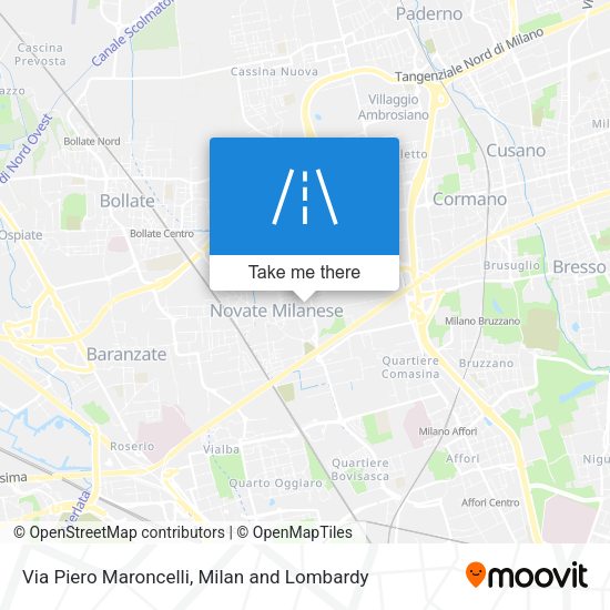 Via Piero Maroncelli map