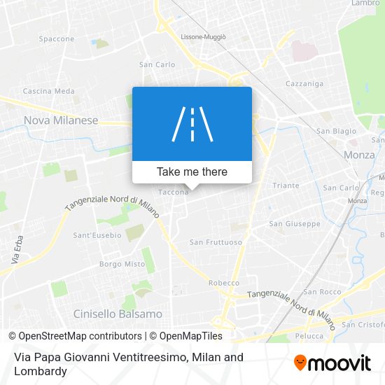 Via Papa Giovanni Ventitreesimo map