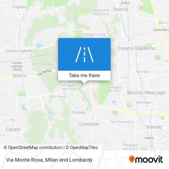 Via Monte Rosa map