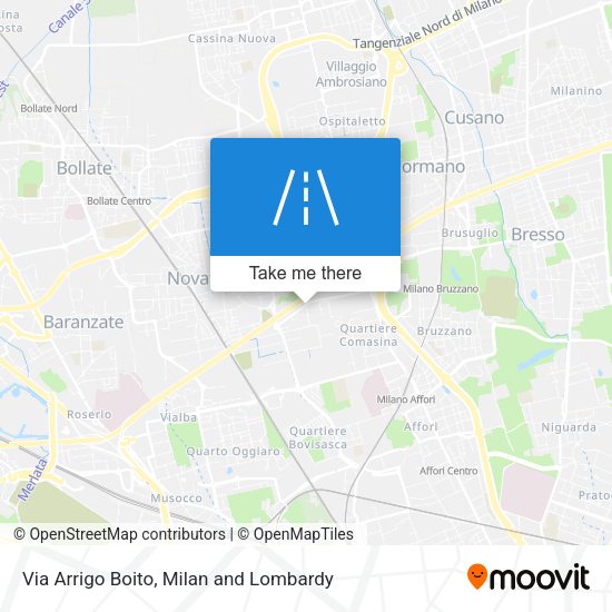 Via Arrigo Boito map