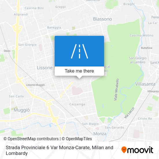 Strada Provinciale 6 Var Monza-Carate map