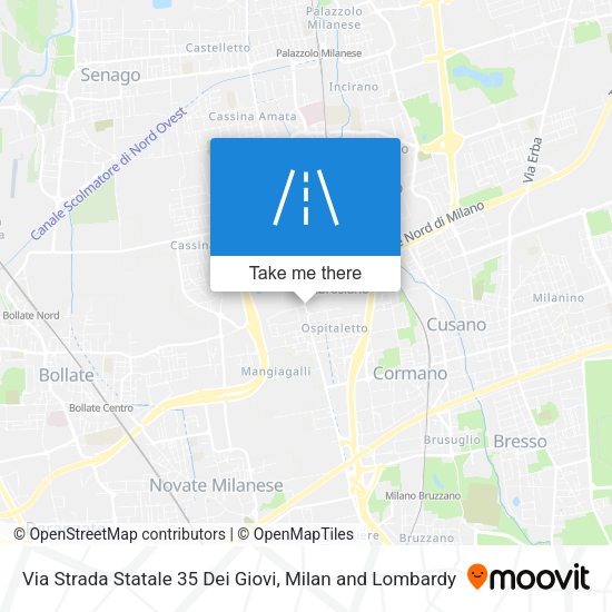 Via Strada Statale 35 Dei Giovi map