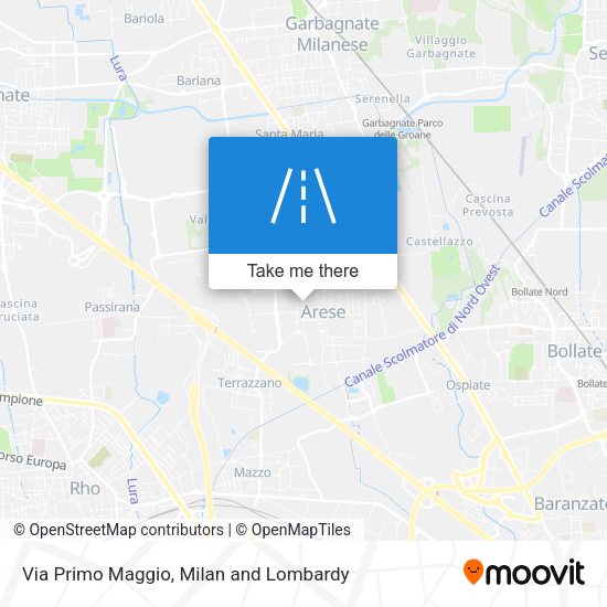 Via Primo Maggio map