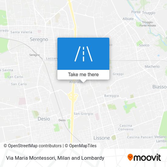 Via Maria Montessori map