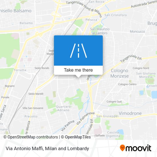 Via Antonio Maffi map