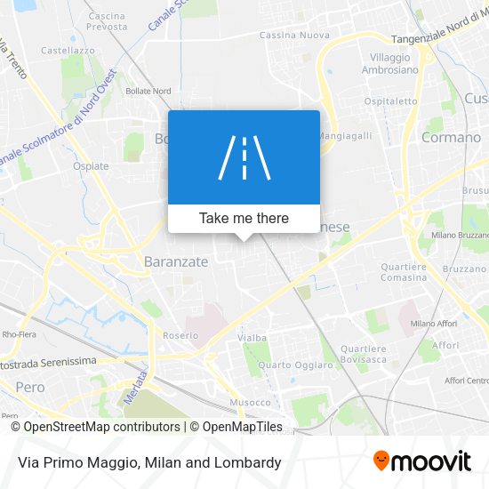 Via Primo Maggio map