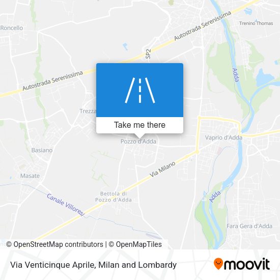 Via Venticinque Aprile map