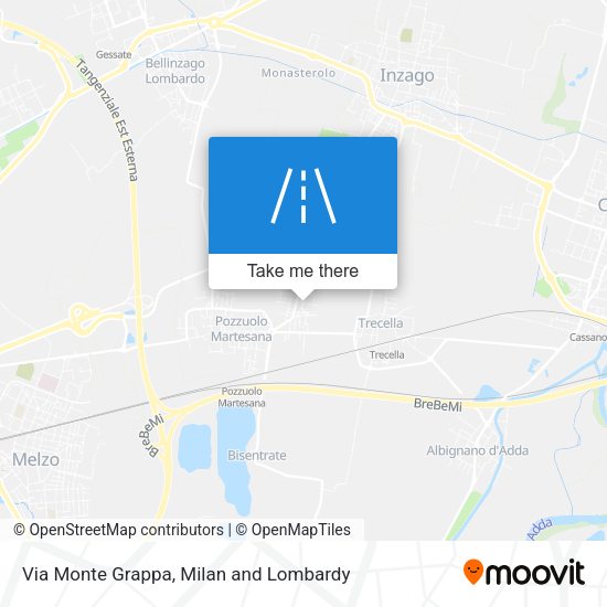 Via Monte Grappa map