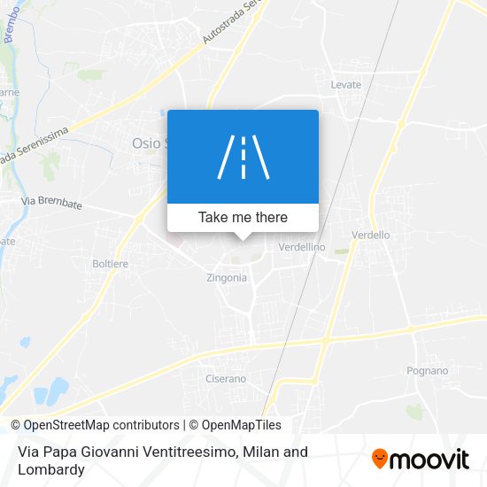 Via Papa Giovanni Ventitreesimo map